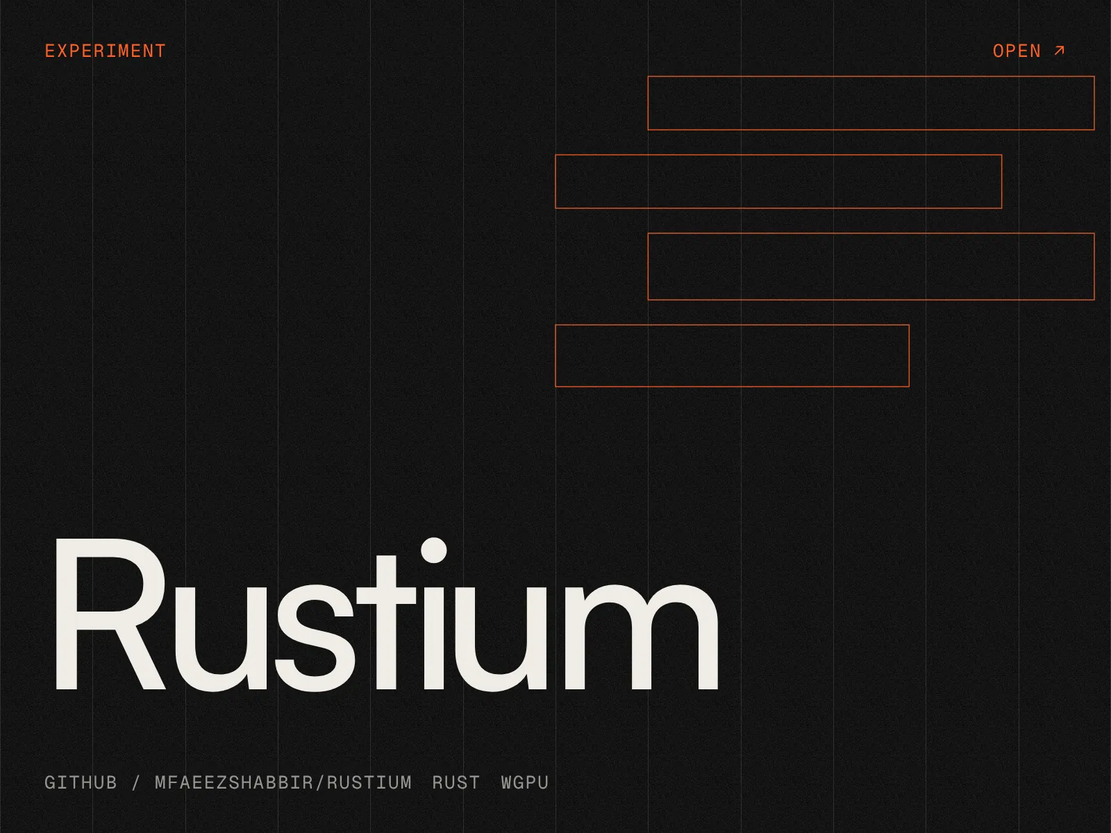 Rustium, experiment